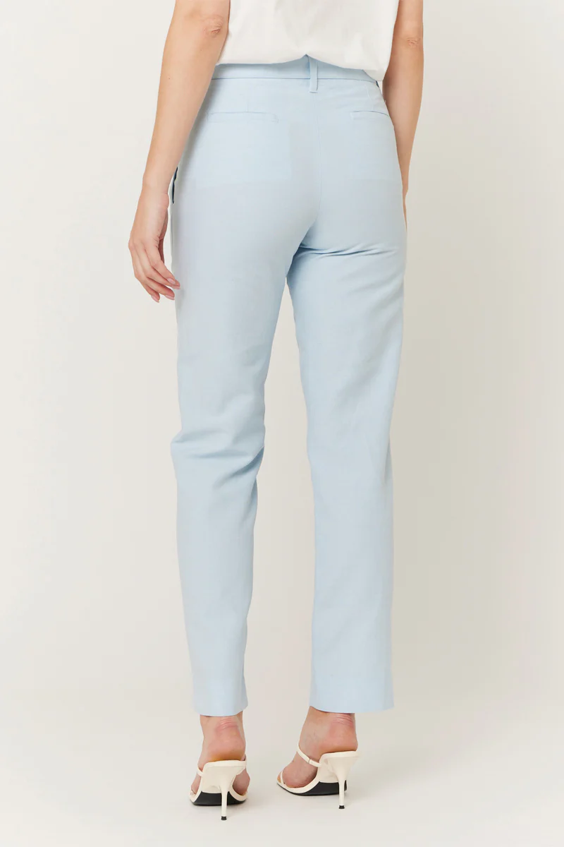 Pantalon Ville Uni Ceinture - Babyblue - Image 3