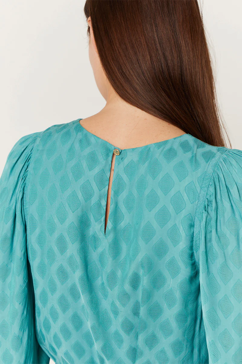 Robe Courte Unie Ceinture - Duck - Image 4