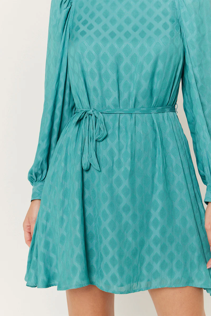 Robe Courte Unie Ceinture - Duck - Image 5
