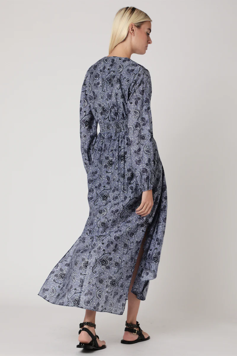 Robe Longue Imprimé Smock Taille - Santorini - Image 2