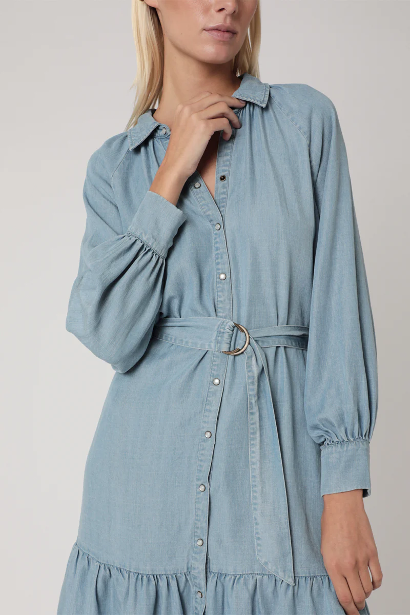 Robe Courte Tencel Unie - Bleach - Image 3