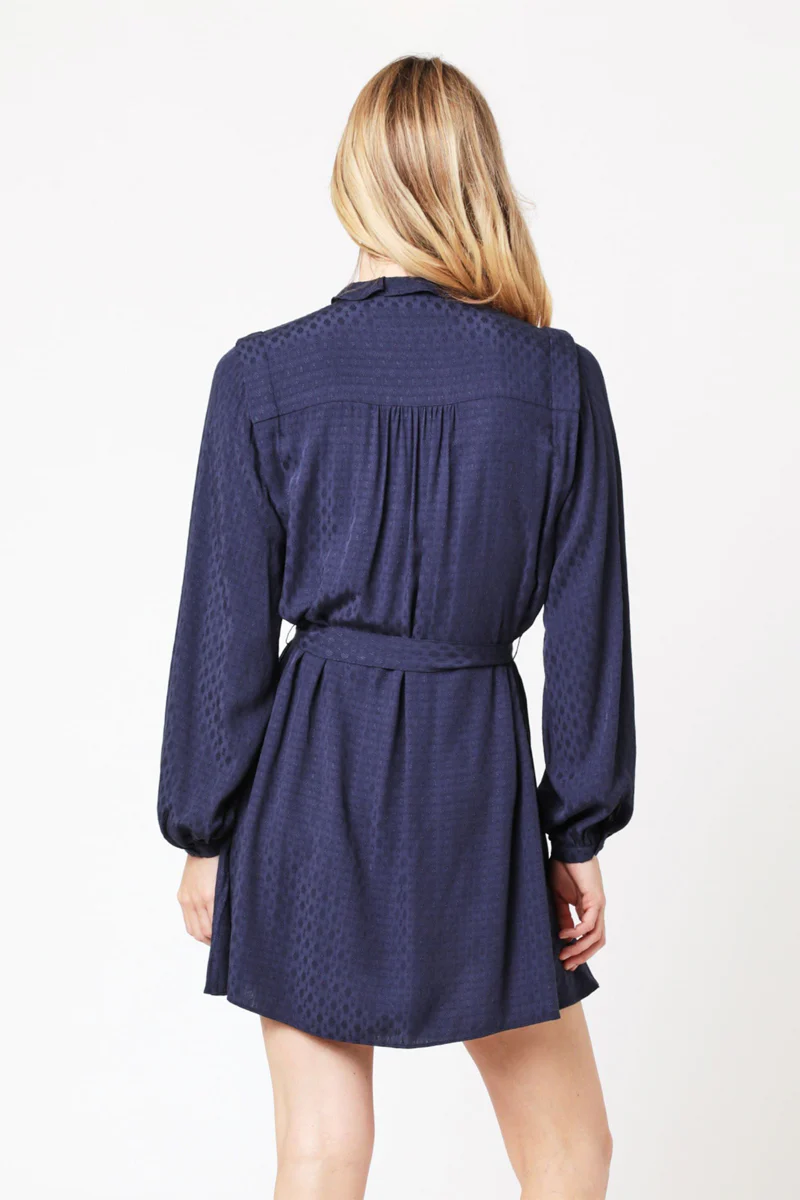 Robe Courte Unie - Navy - Image 2