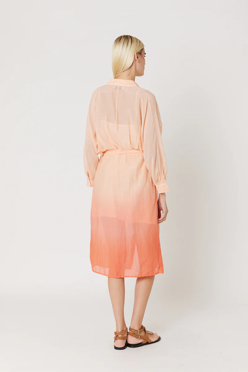 Robe Mi Longue Tie Dye - Brick - Image 2
