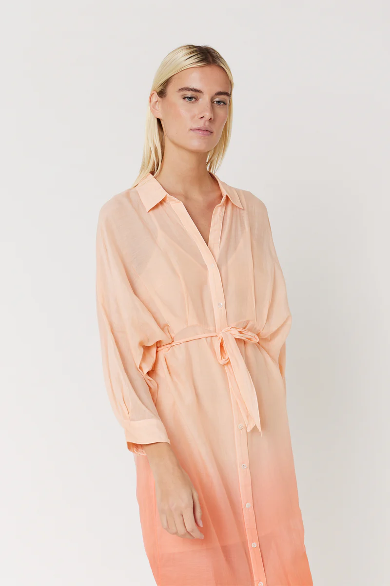Robe Mi Longue Tie Dye - Brick - Image 3