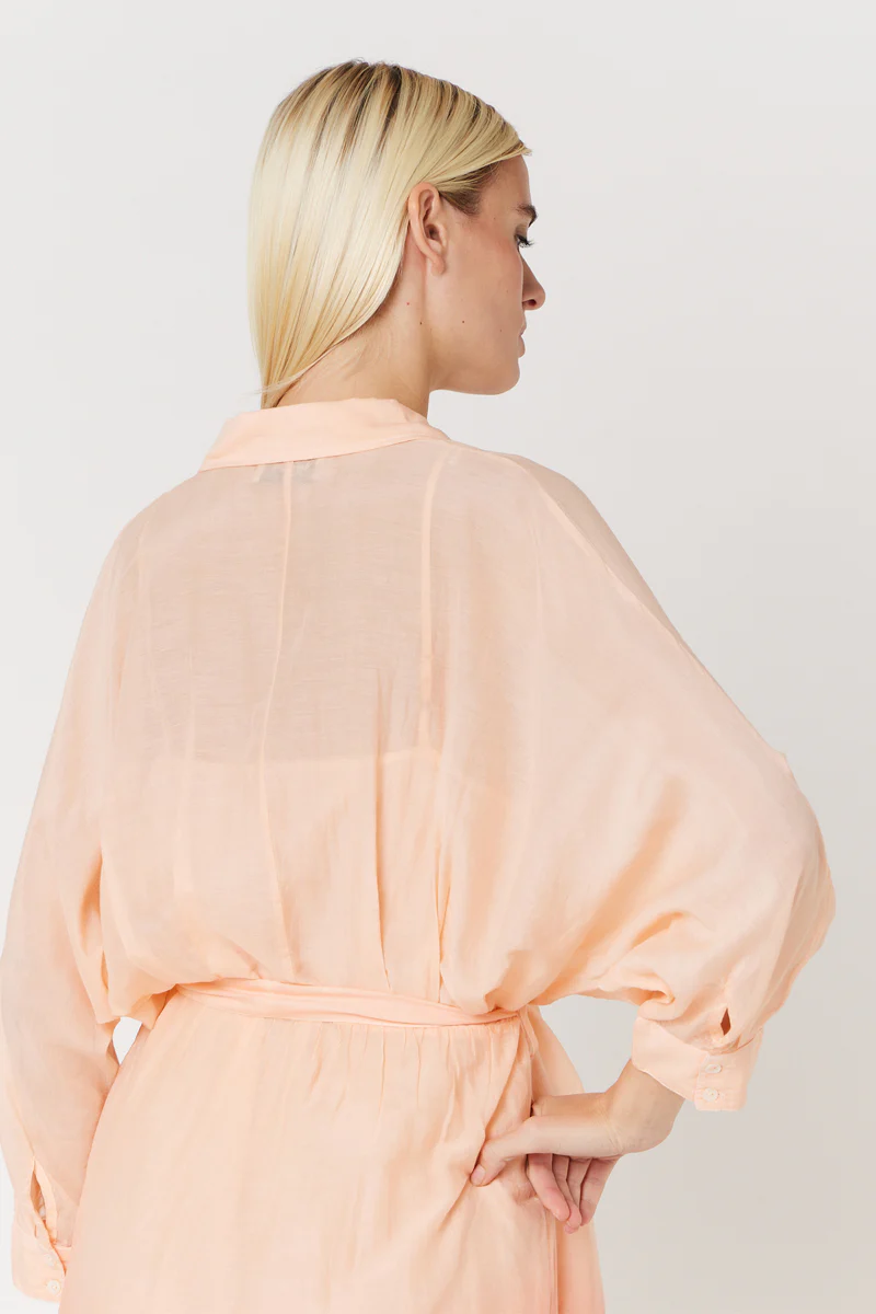 Robe Mi Longue Tie Dye - Brick - Image 4