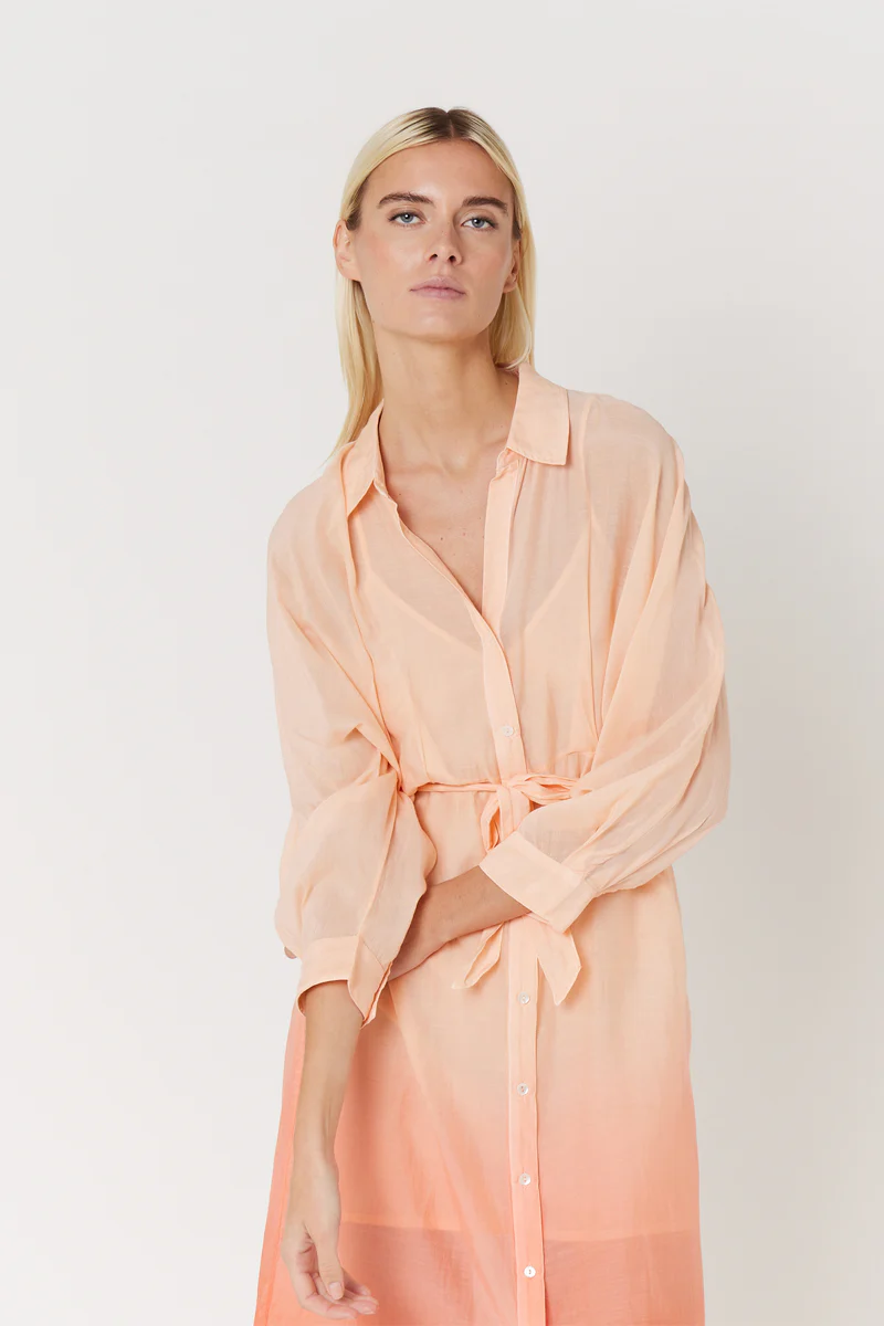 Robe Mi Longue Tie Dye - Brick - Image 5