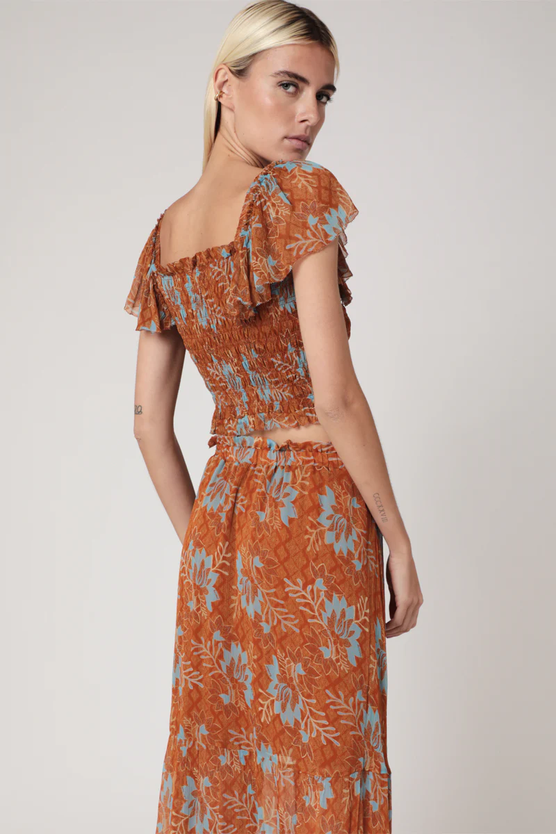 Crop Top Imprimé Smock - Marrakech - Image 2