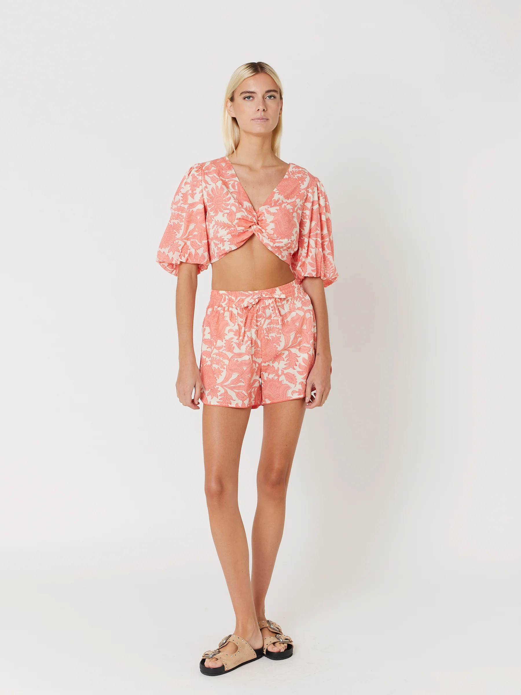 Crop Top Imprimé Noue Devant - Madeira - Image 2