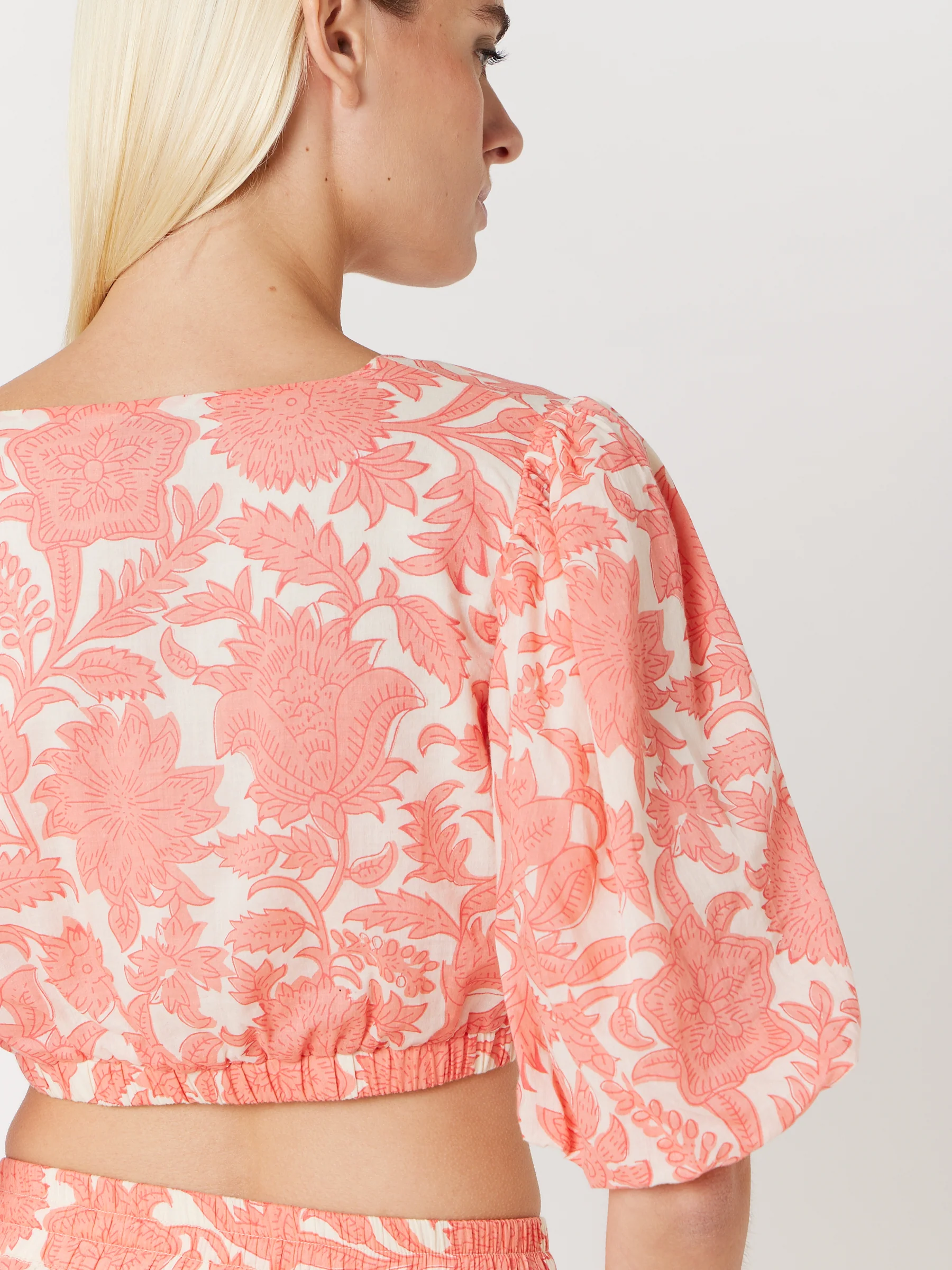 Crop Top Imprimé Noue Devant - Madeira - Image 7