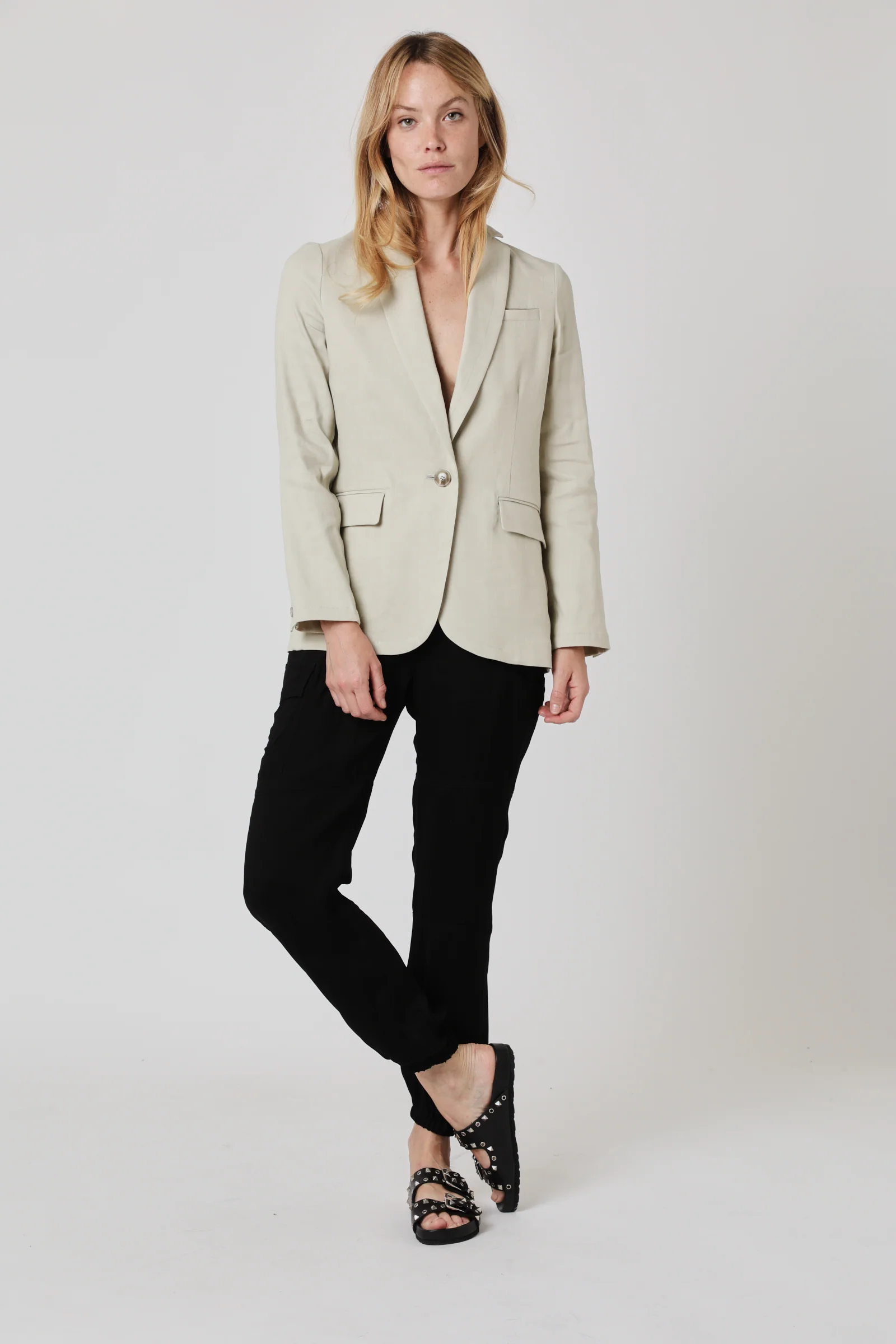 Veste Tailleur Unie - Off White - Image 3