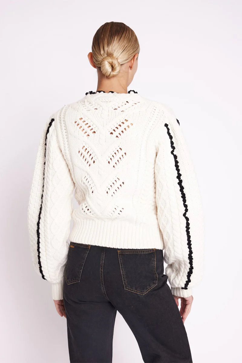 Pull Col Montant - Off White - Image 2