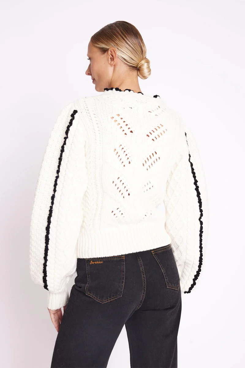 Pull Col Montant - Off White - Image 4