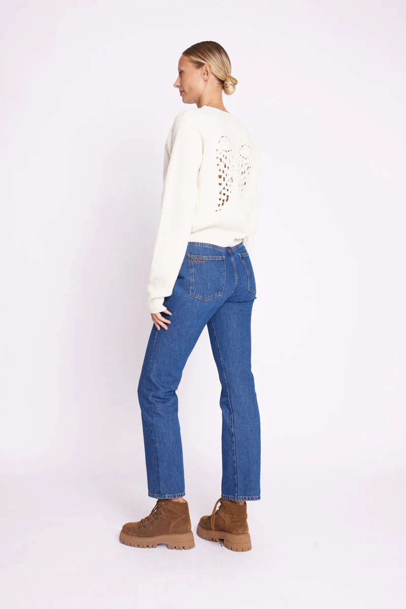 Jean Flare 5 Poches - Denim - Image 3