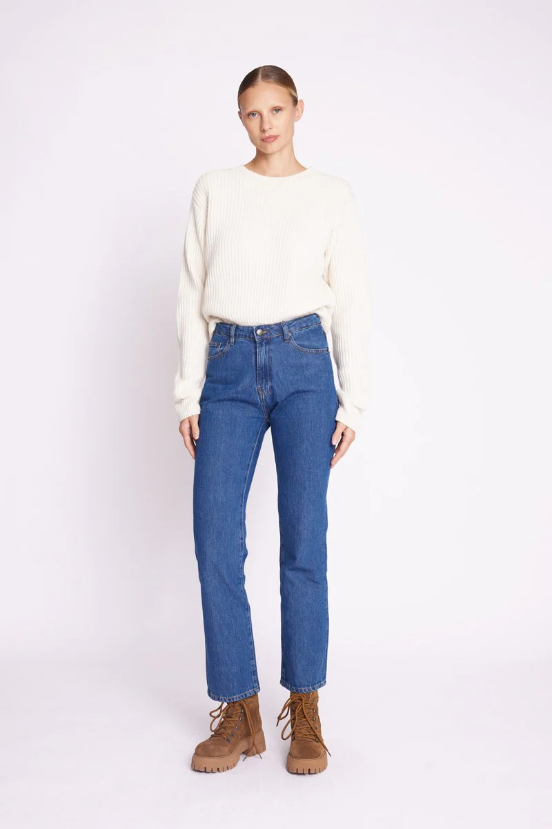 Jean Flare 5 Poches - Denim - Image 4