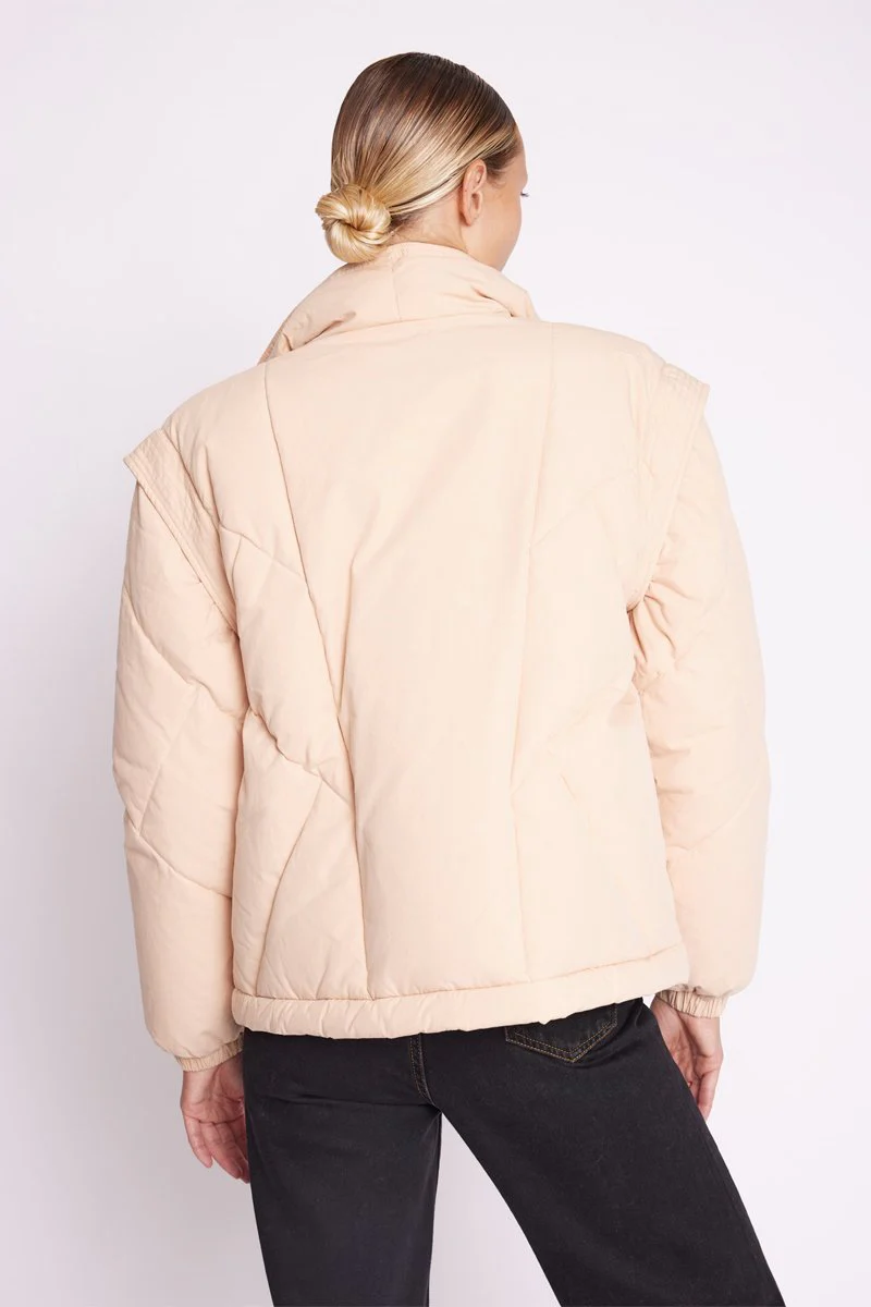 Manteau D'Hiver Uni - Oldpink - Image 2