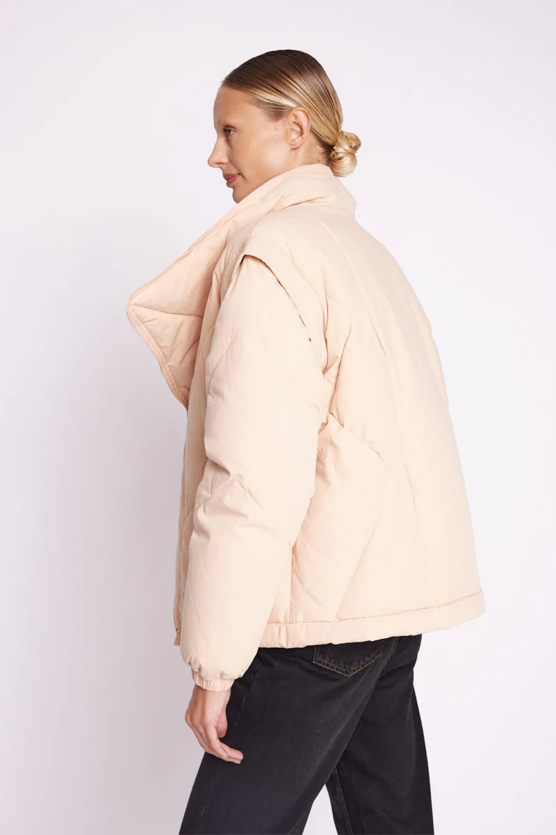 Manteau D'Hiver Uni - Oldpink - Image 3
