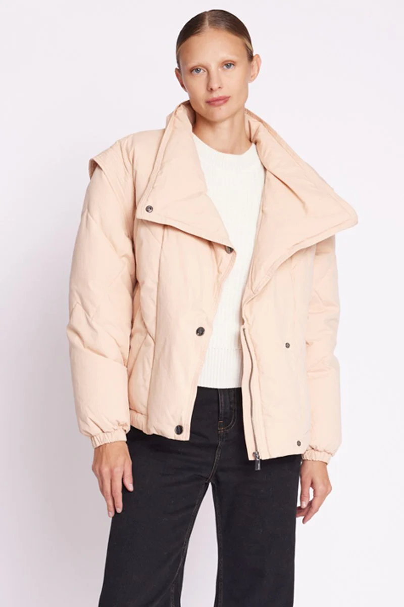 Manteau D'Hiver Uni - Oldpink - Image 4