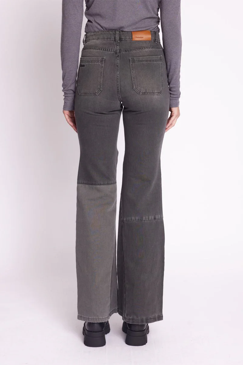 Jean Flare Patchwork - Grey - Image 2