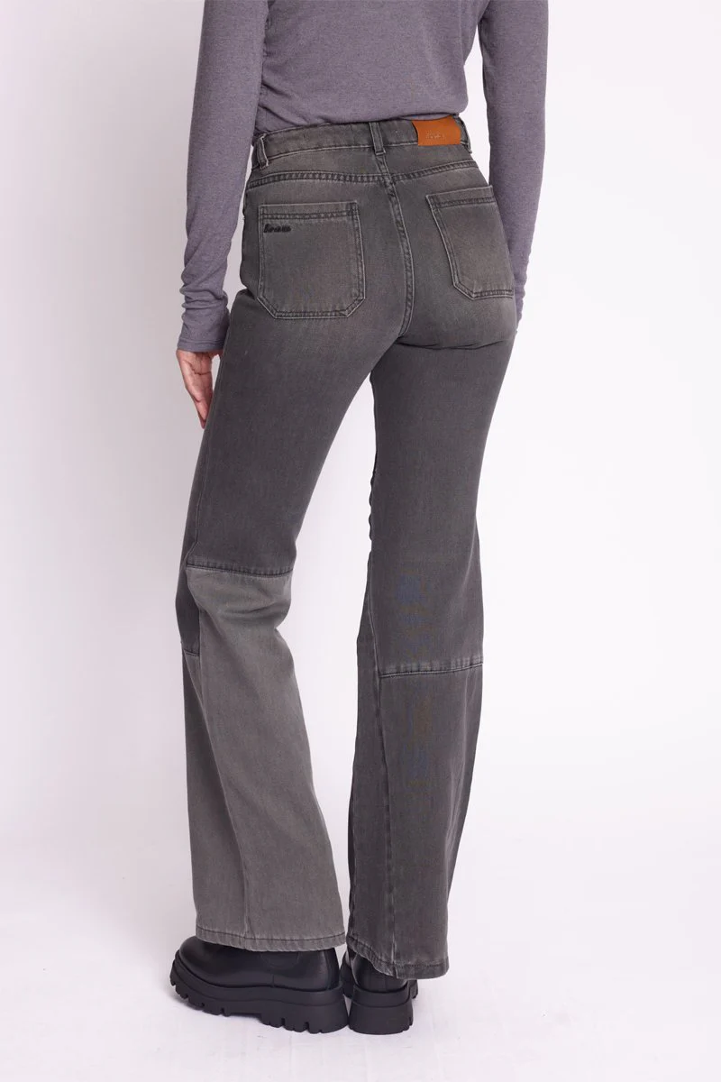 Jean Flare Patchwork - Grey - Image 3