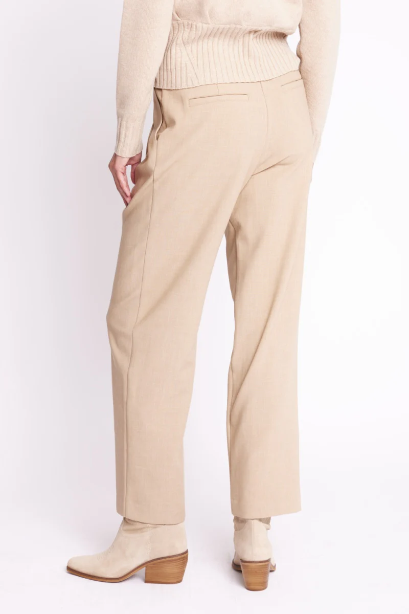 Pantalon A Pinces Et Ceinture - Beige - Image 2