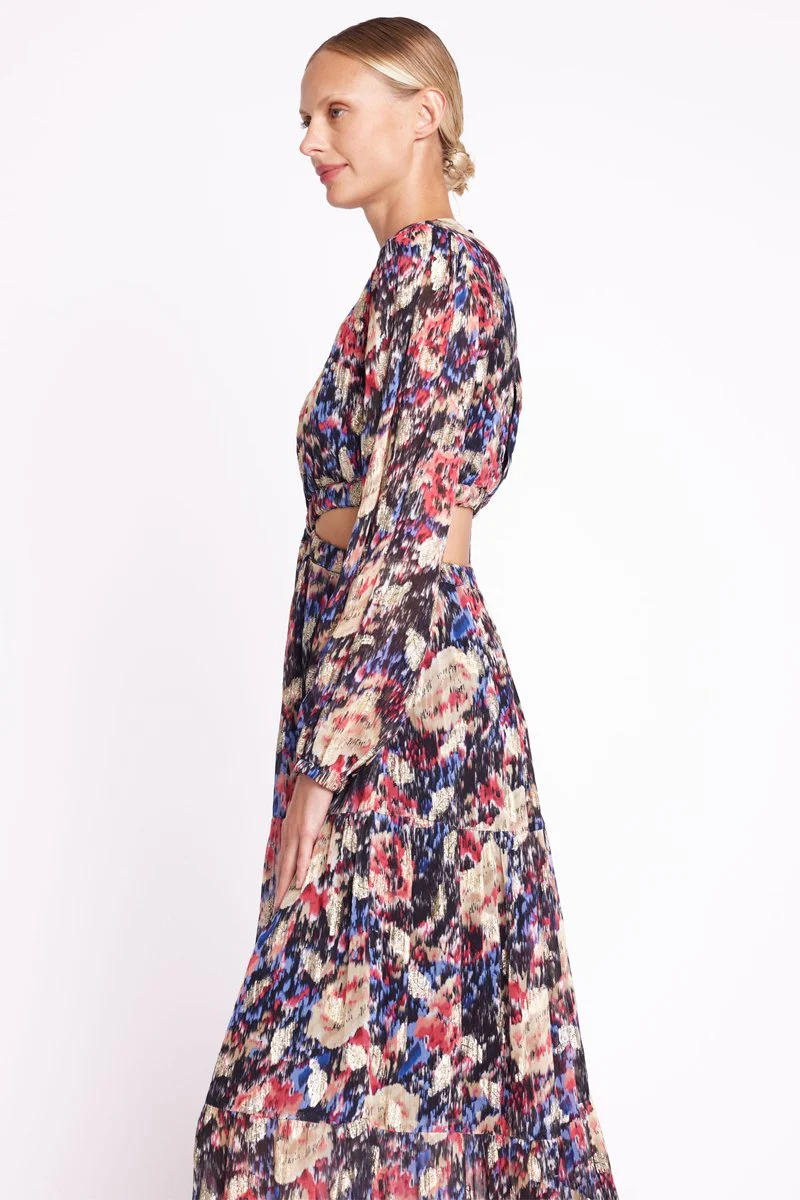 Robe Longue Plume Lurex - Print Louna - Image 4