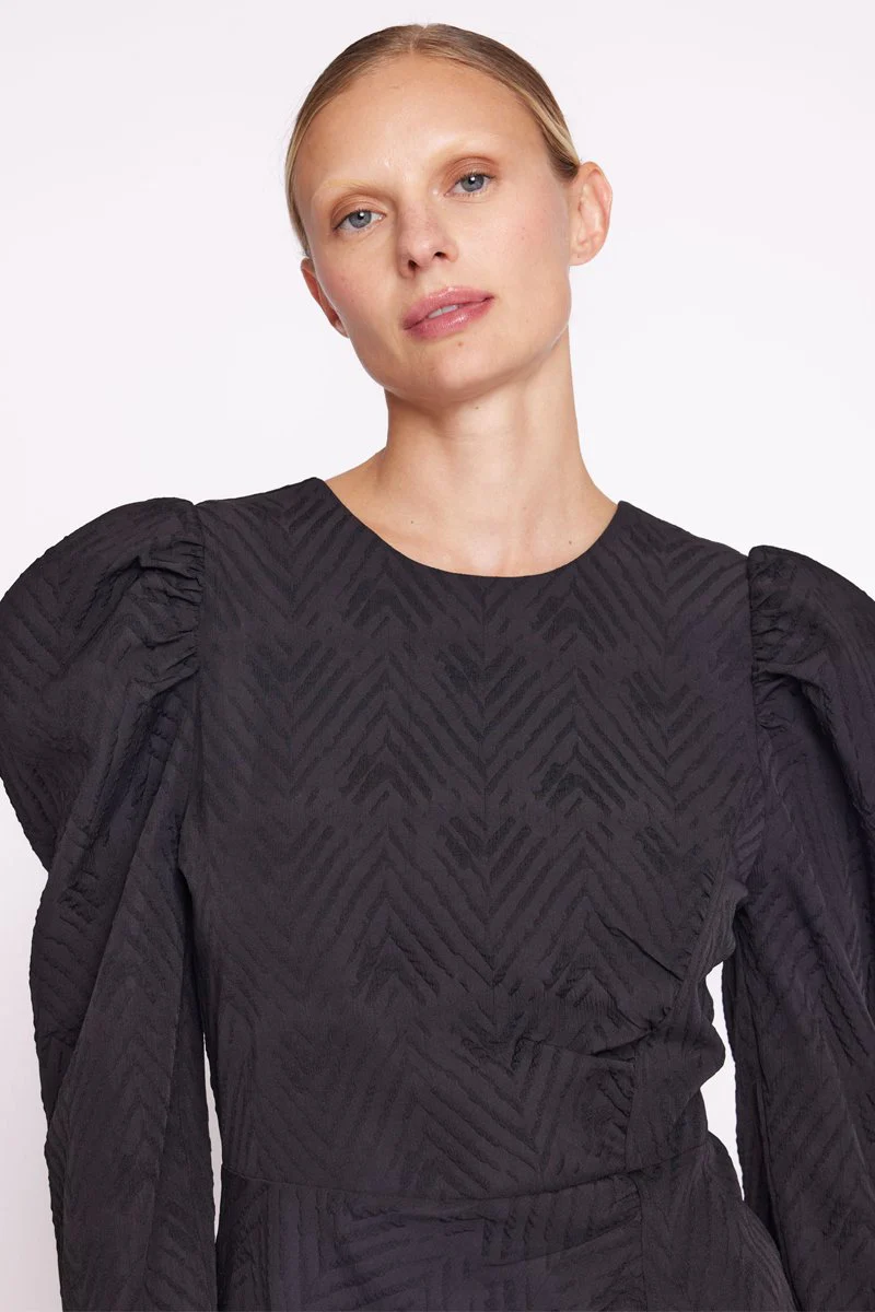 Robe Manches Longues - Chevron Black - Image 4