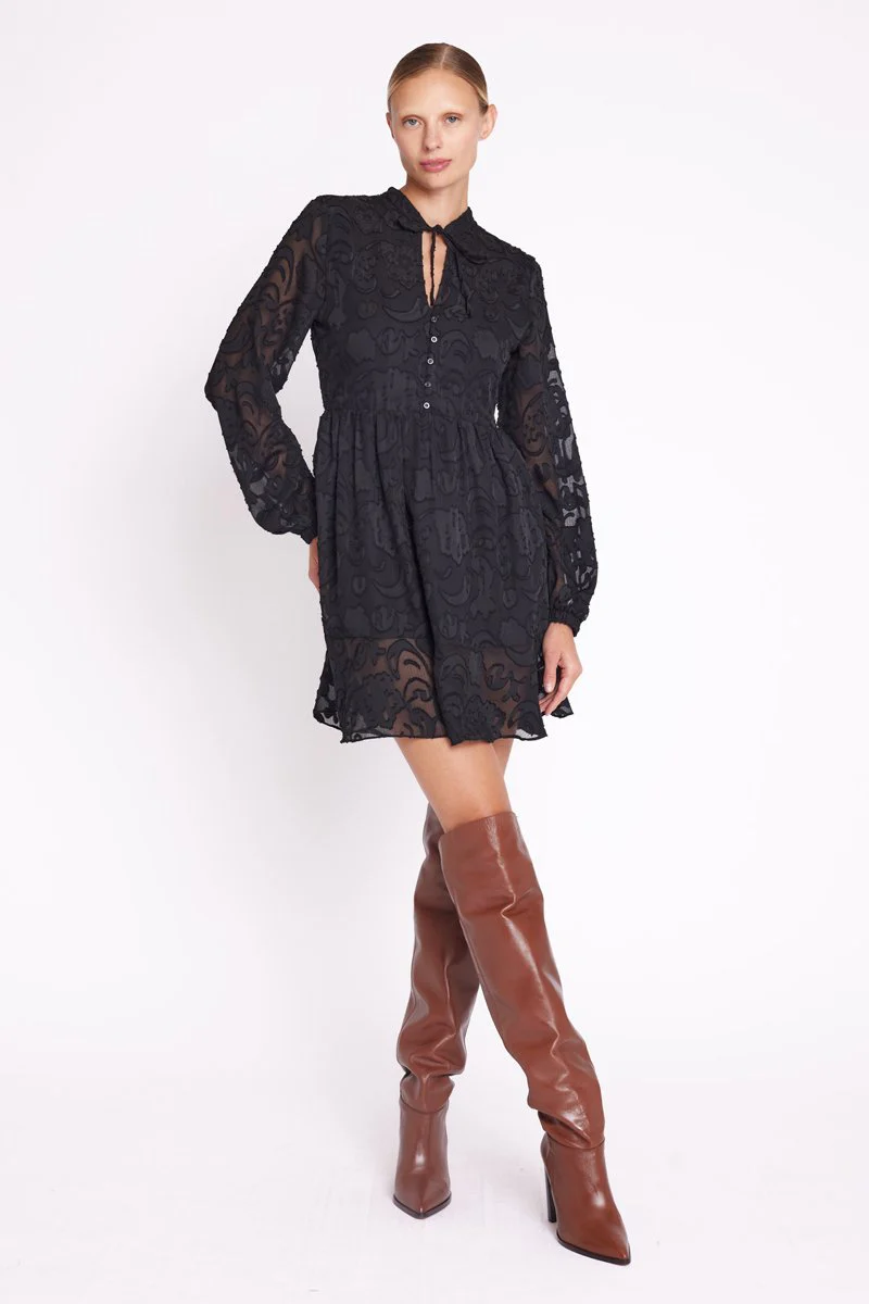 Robe Manches Longues - Black - Image 2