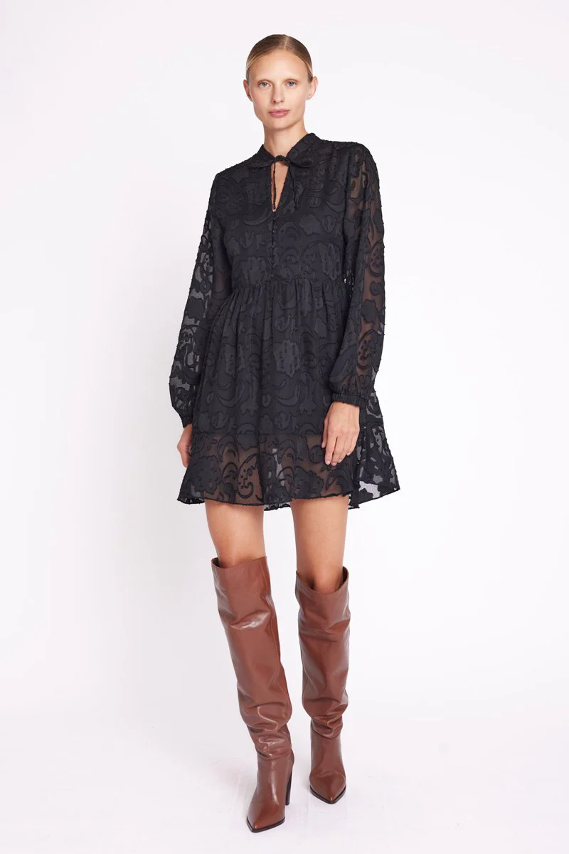 Robe Manches Longues - Black - Image 3