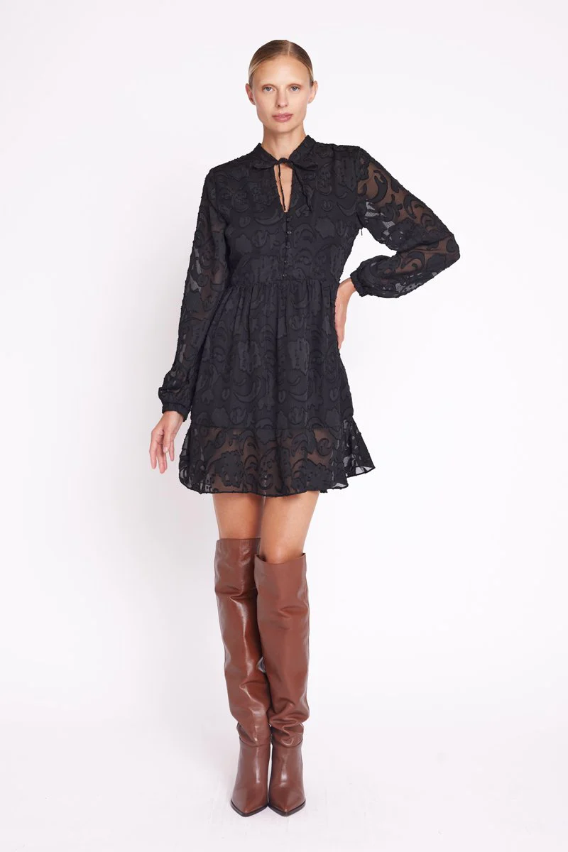 Robe Manches Longues - Black - Image 4
