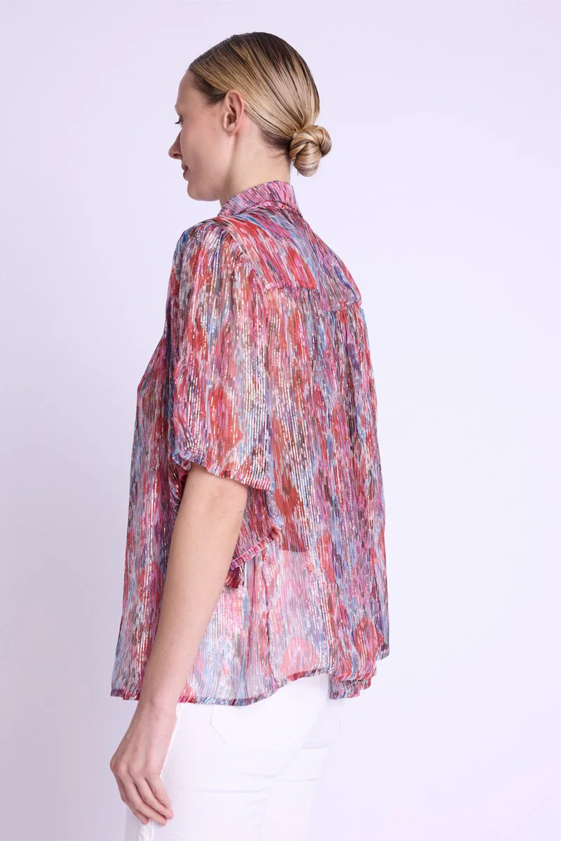 Chemise Manche Courte Oversize - Multicolurexprint - Image 2