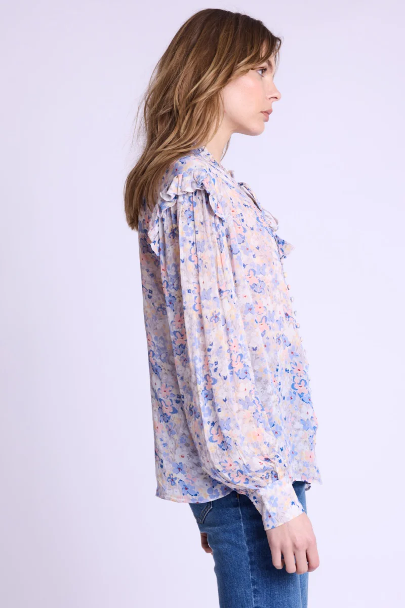 Chemise Volant Epaule - Gardenprint - Image 3