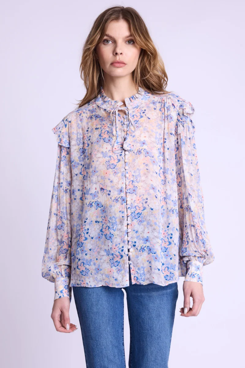 Chemise Volant Epaule - Gardenprint - Image 4