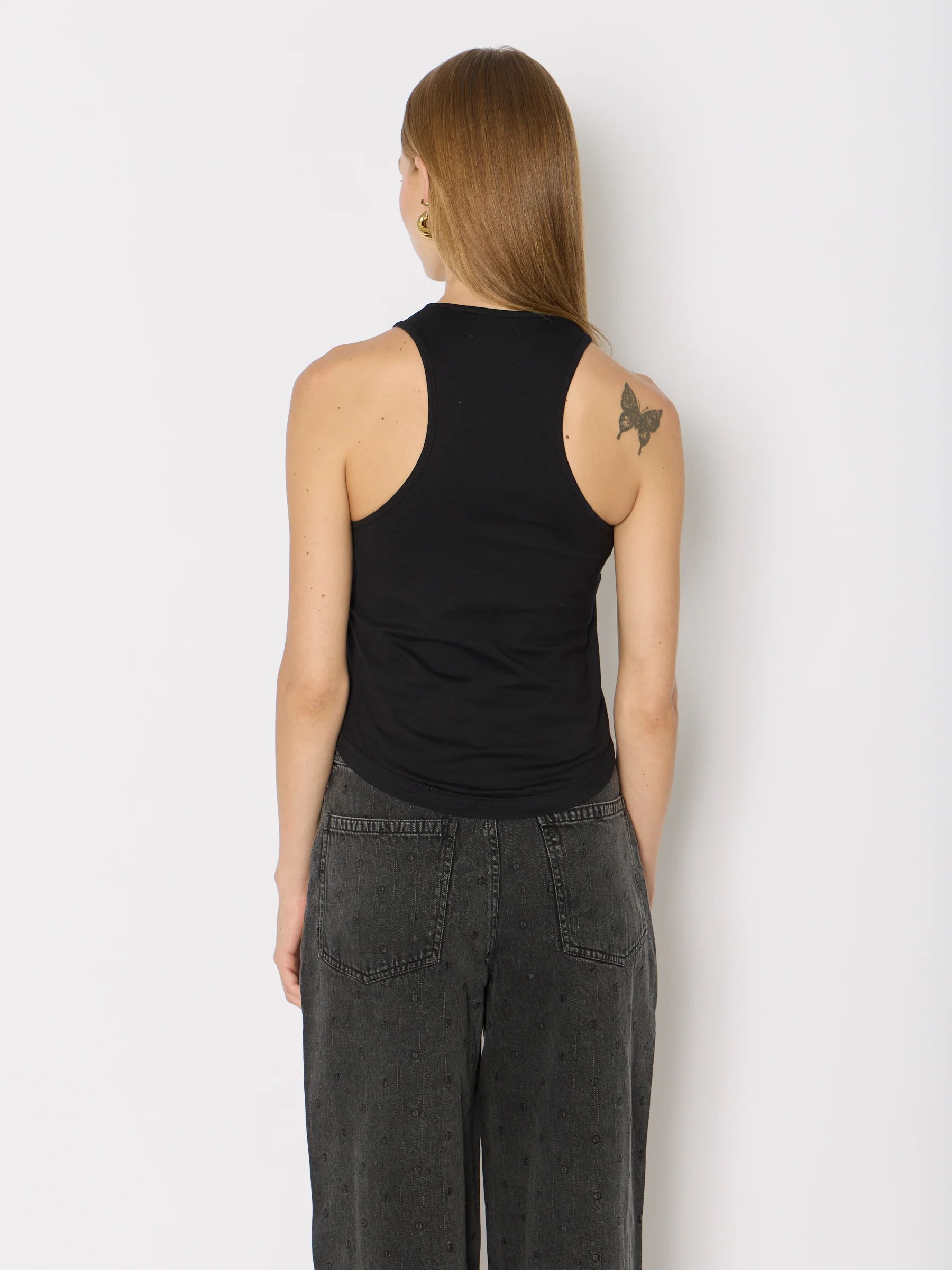 Debardeur Col Rd Corset - Black - Image 2