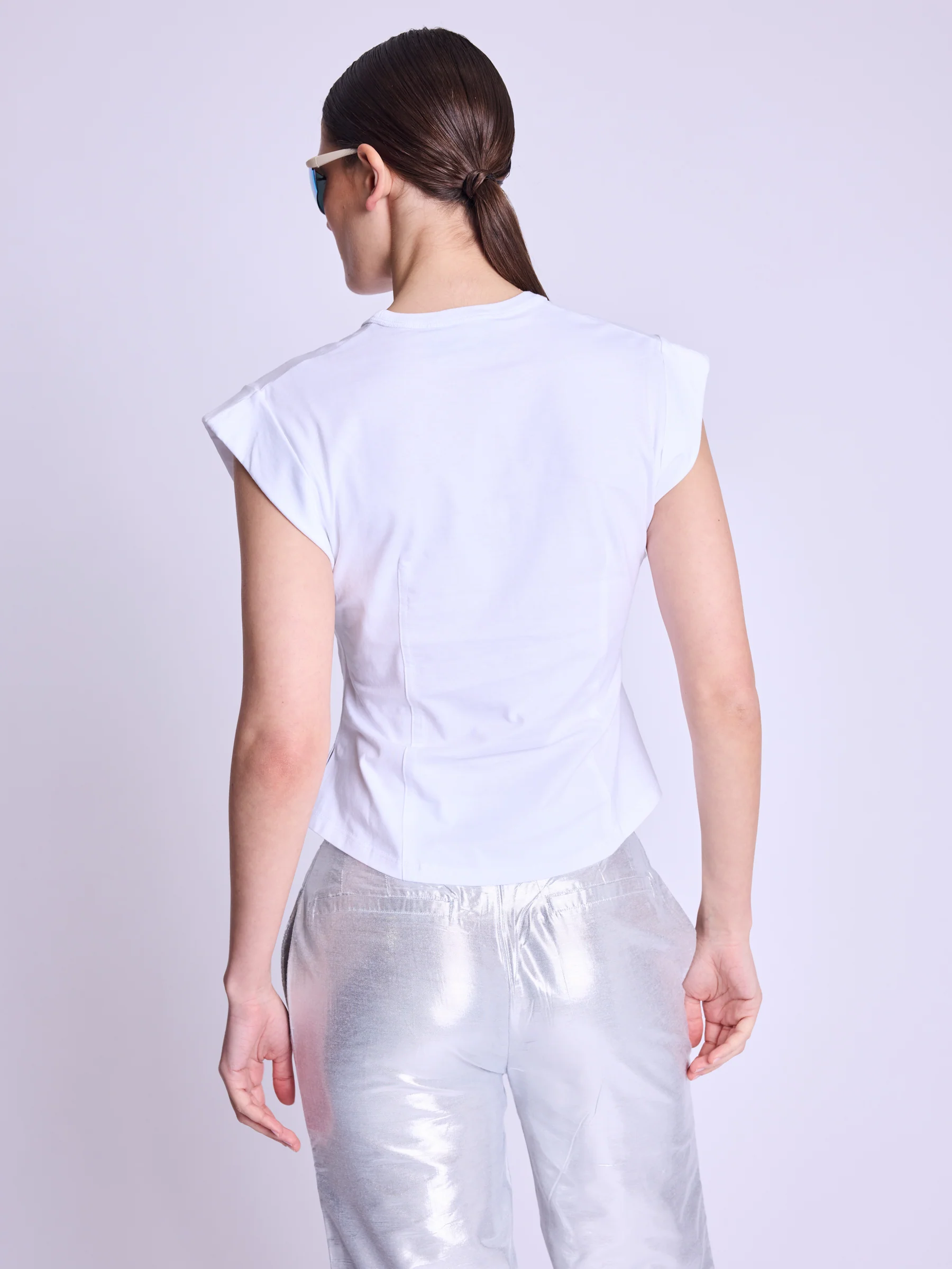 Tshirt Col Rond Corset - White - Image 5
