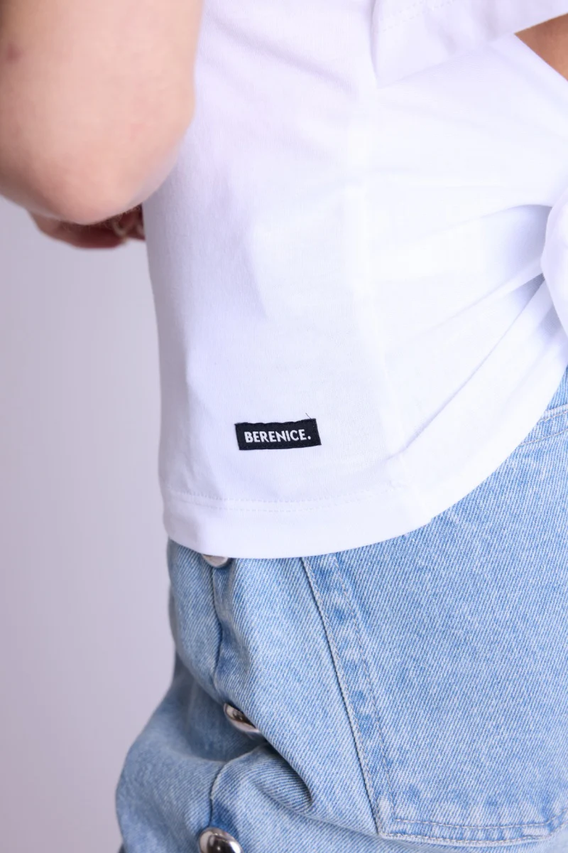 T-Shirt Mc Col Rd Noeud Dos - White - Image 5