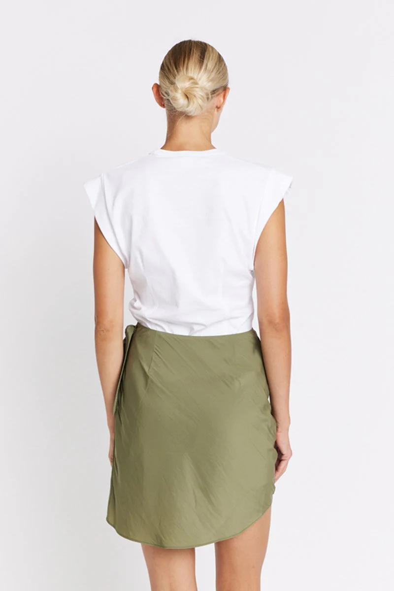 Jupe Fluide Avec Nœud - Khaki - Image 2