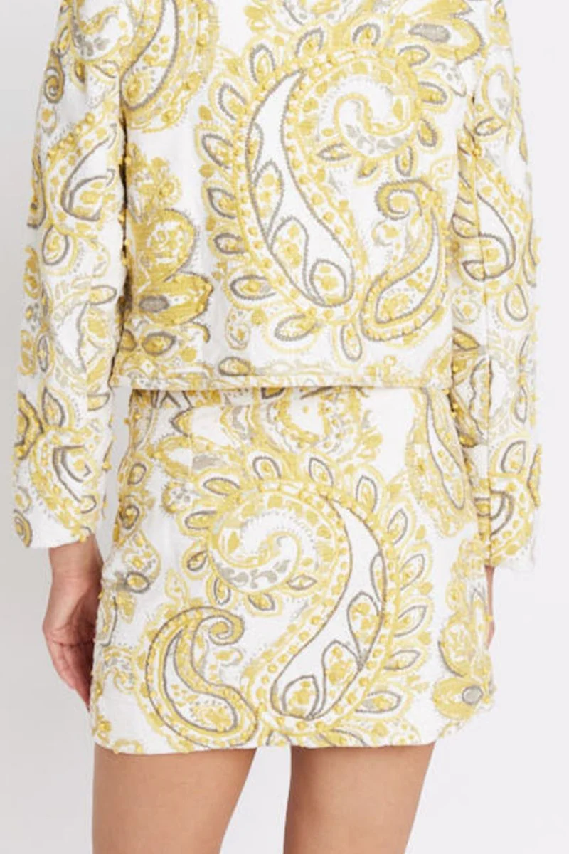 Mini Jupe En Jacquard - Yellowjacquard - Image 2