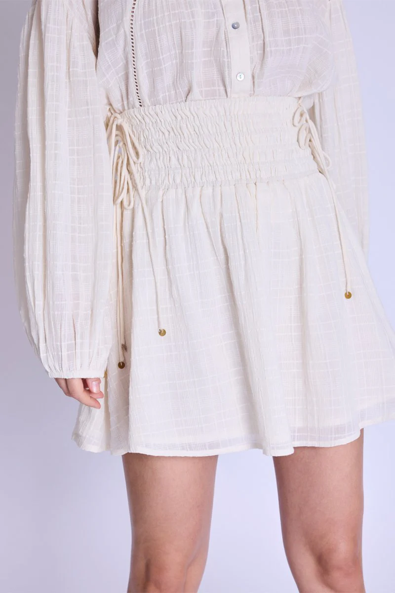 Jupe Courte Smock - Offwhite - Image 3