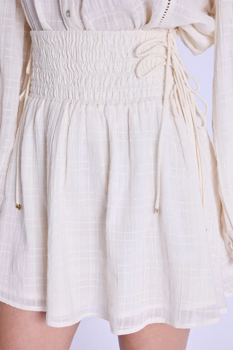 Jupe Courte Smock - Offwhite - Image 4
