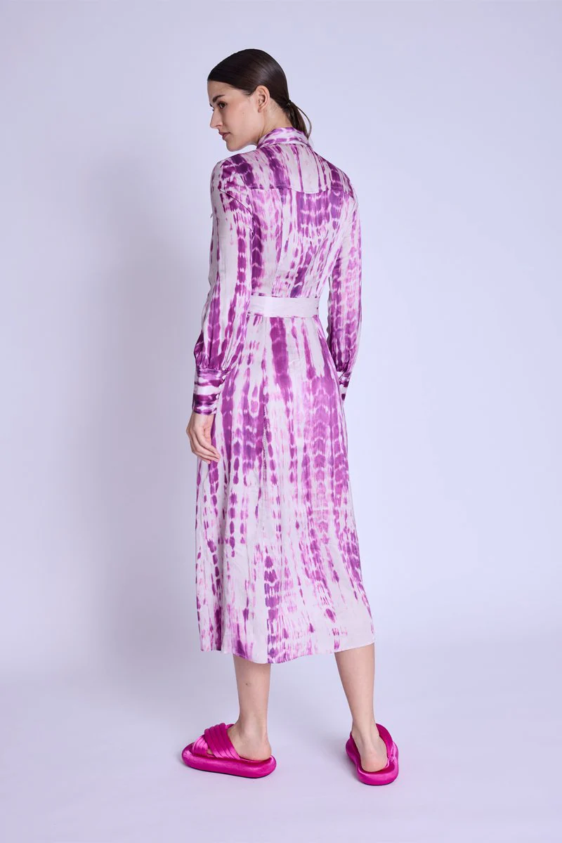 Robe Longue Ceinture Taille - Mosaicpurple - Image 2