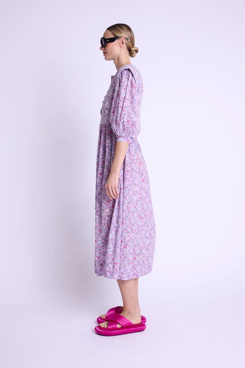 Robe Longue Matelassee Dvt - Pinklibertyprint - Image 2