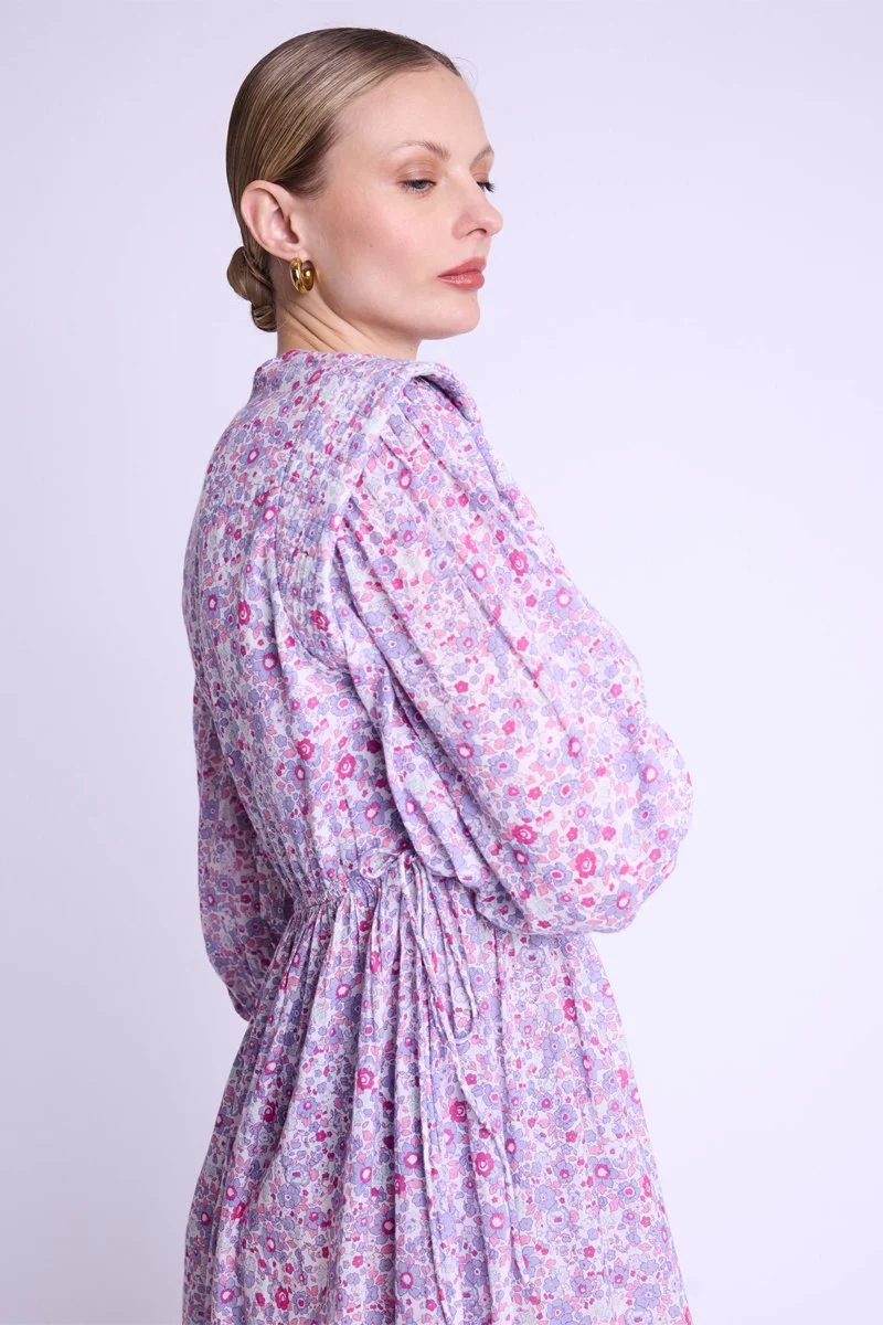 Robe Longue Matelassee Dvt - Pinklibertyprint - Image 3