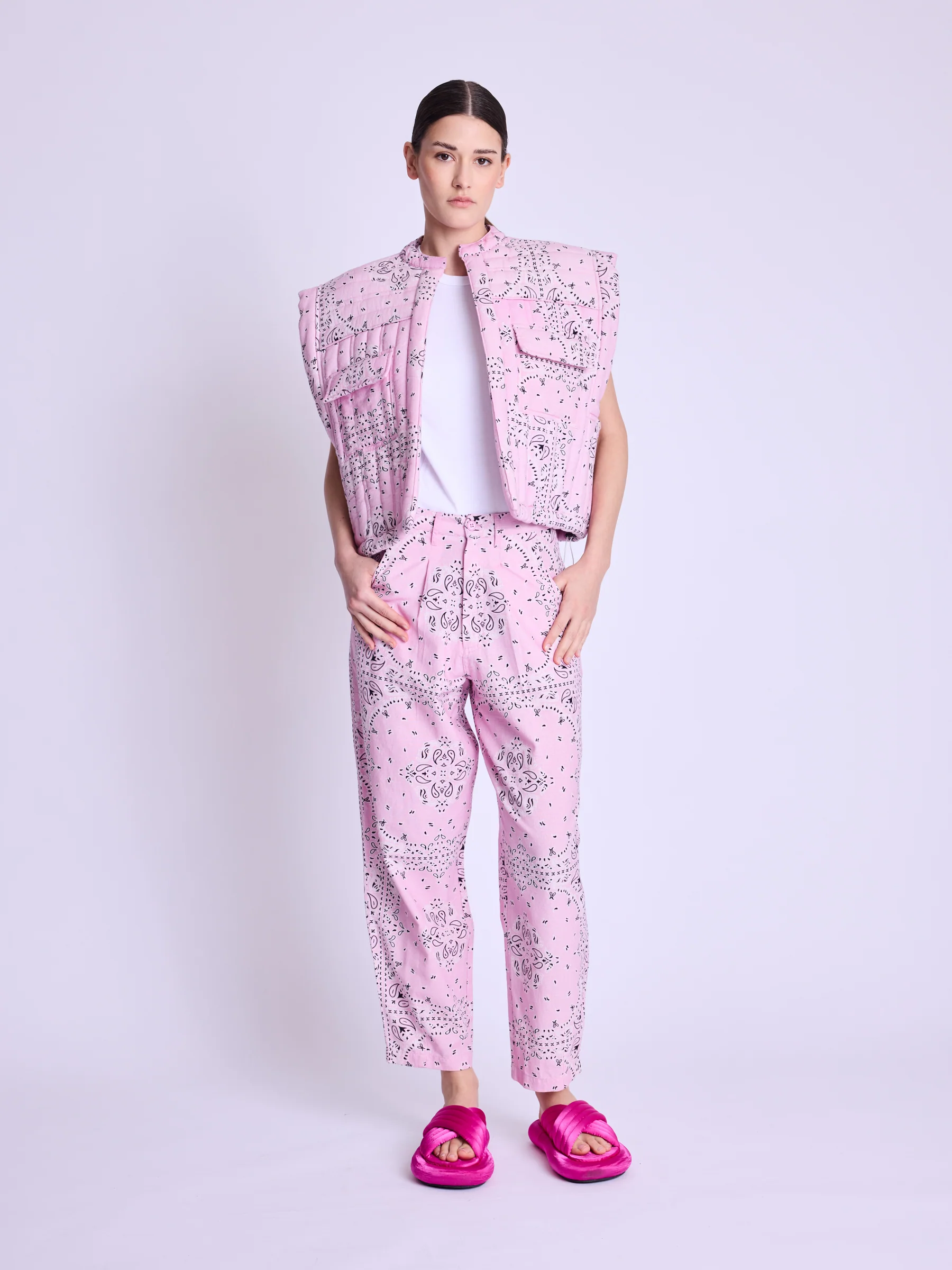 Veste Forme Carre - Pink-Bandana-Print - Image 3