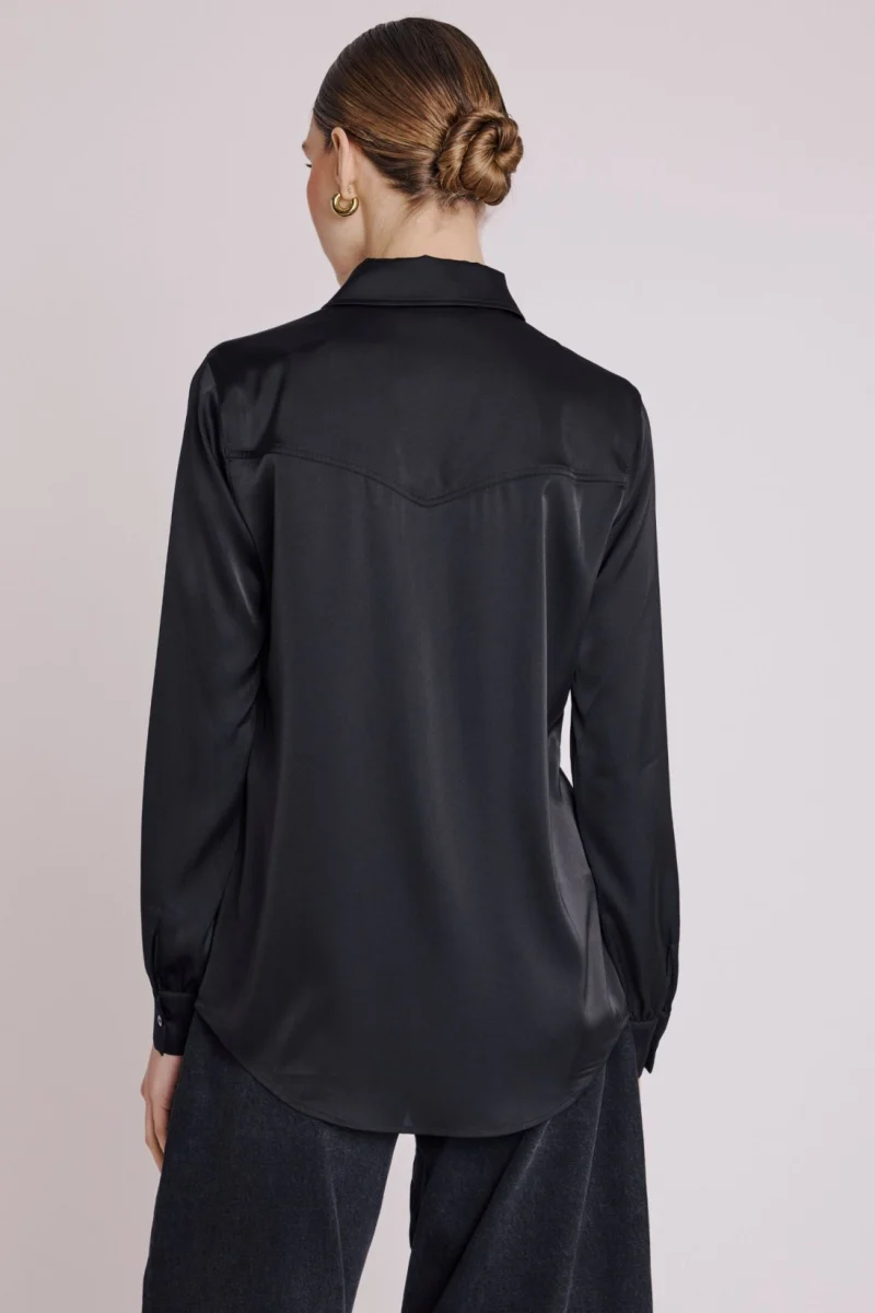Chemise Frange Poitrine - Black - Image 2