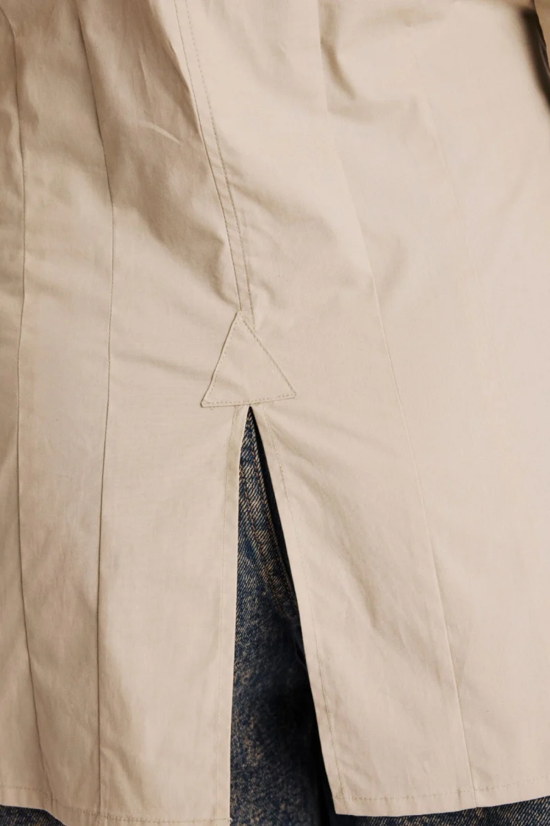 Chemise Cintree Taille Pinces - Beige - Image 5