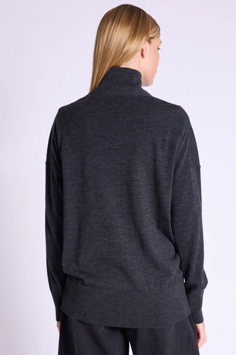 Cardigan Oversize Col V - Dark - Image 2