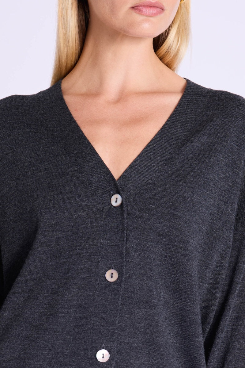 Cardigan Oversize Col V - Dark - Image 4