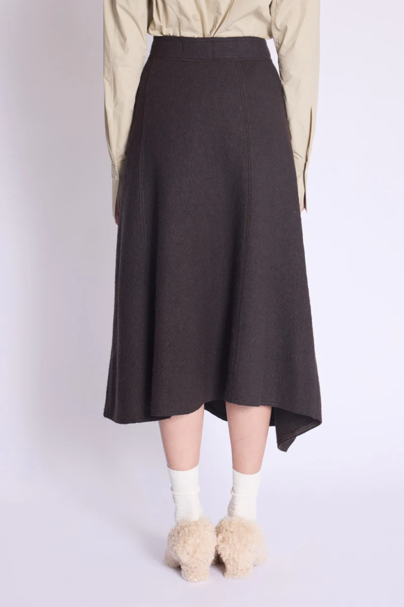 Jupe Midi Trapeze - Brown - Image 2