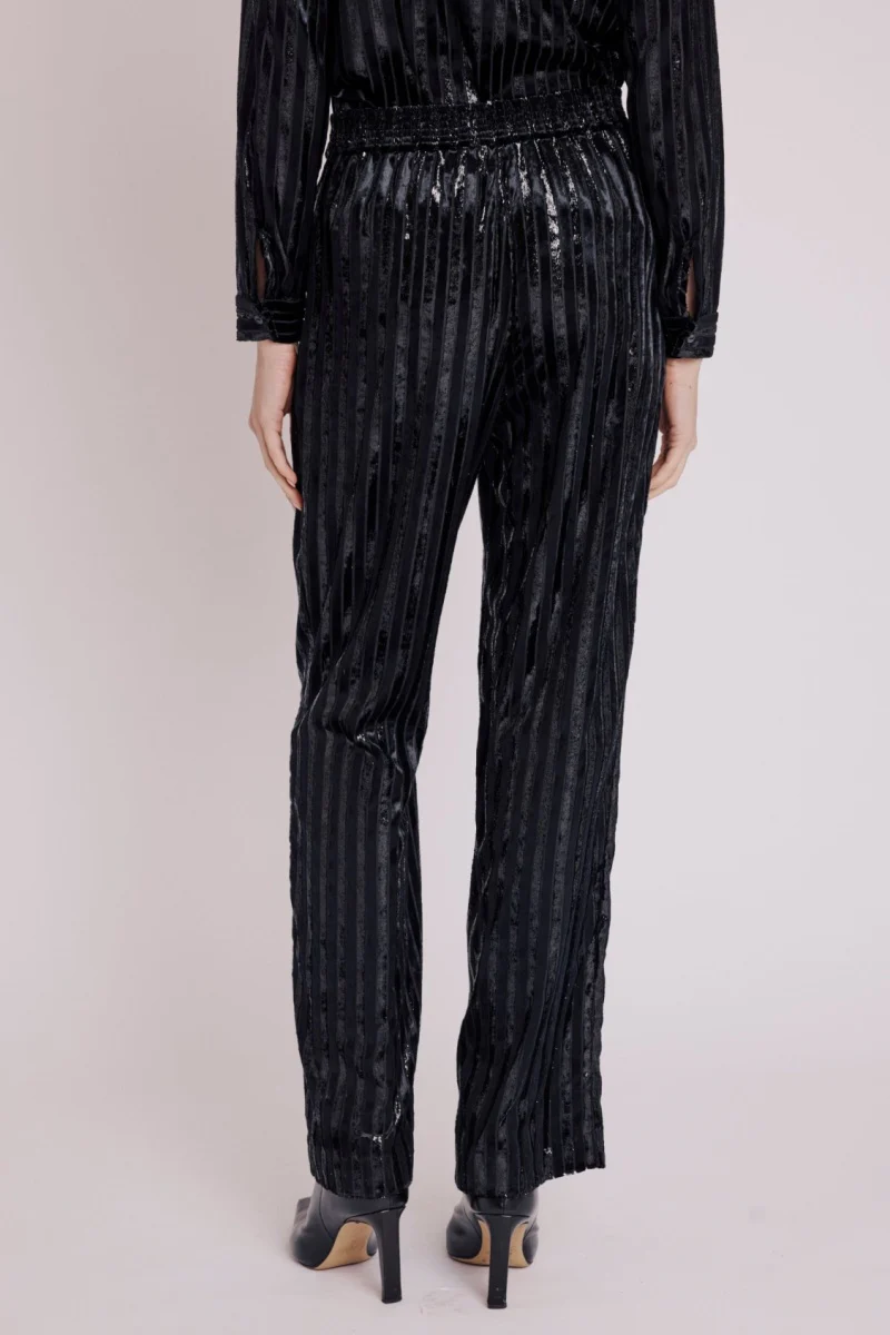Pantalon Droit Imprimé - Black - Image 2