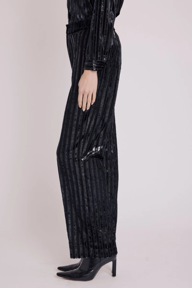Pantalon Droit Imprimé - Black - Image 3